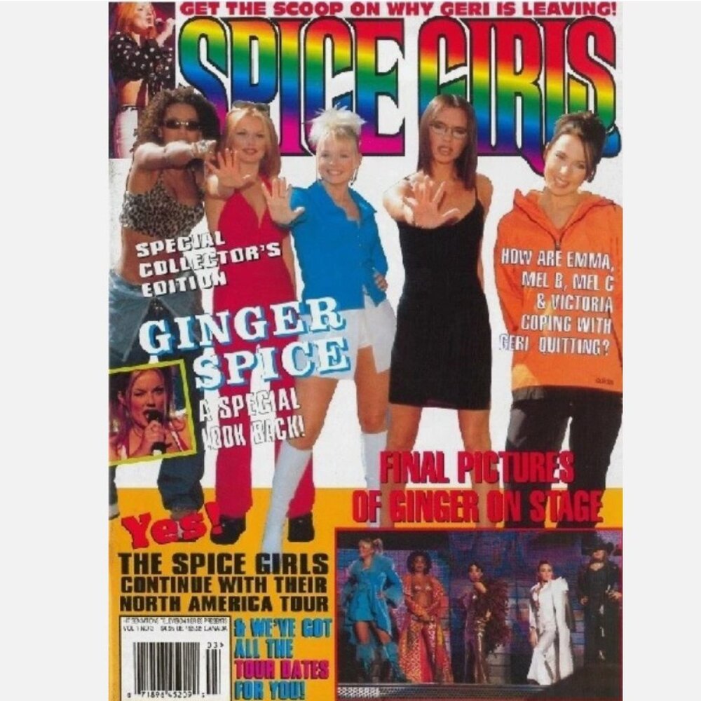 Spice Girls HIT SENSATION Magazine 1998 no 3 Melanie C Mel B Emma Bunton Beckham